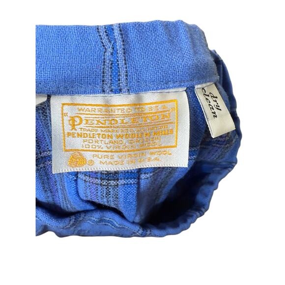 Vintage Pendleton wool pleated windowpane maxi skirt unlined size 6 - Picture 3 of 7